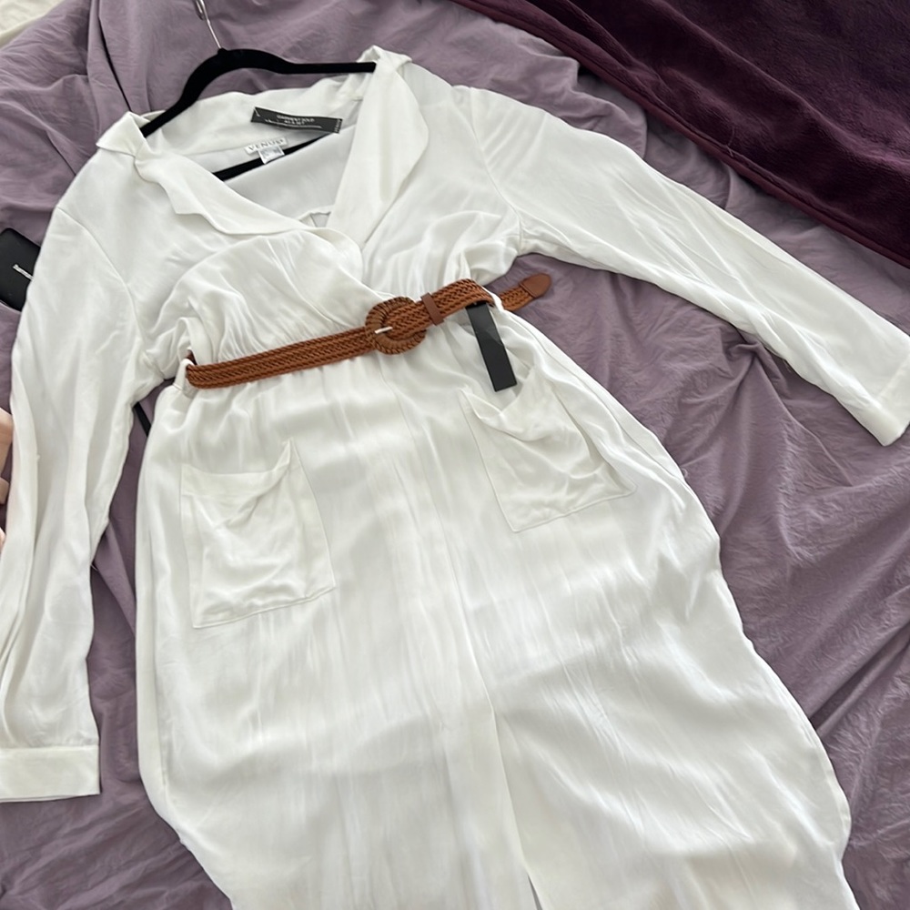 White shirt dress